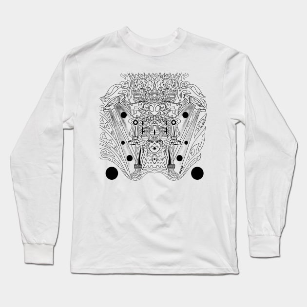 hell lord mictlan ecopop Long Sleeve T-Shirt by jorge_lebeau